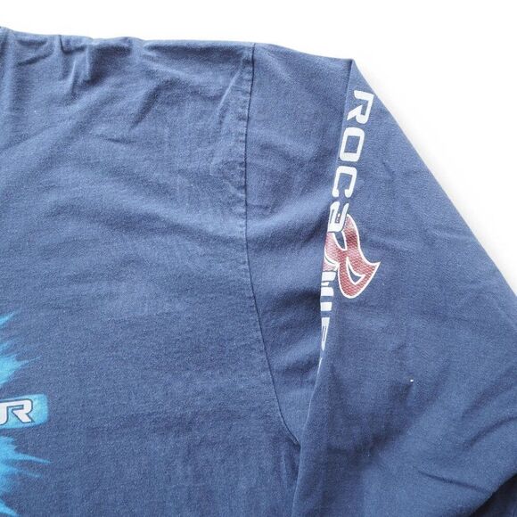 Rocawear Vintage 90s Y2K Long Sleeve Graphic Starburst T-Shirt Navy Men's 3XL - Picture 10 of 10